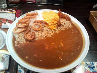 カレーハウスＣｏＣｏ壱番屋 ココイチ　イカカレー　スクランブルエッグ