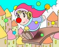 ピエロのイラスト.2＜ジャンプ＞2