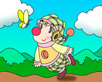 ピエロのイラスト.3＜散歩＞2