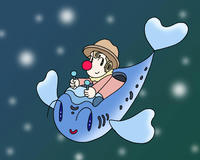 ピエロのイラスト.＜海底探検＞壁紙
