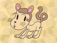 動物キャラクターのイラスト.1＜ファンキー犬＞