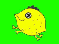 動物キャラクターのイラスト.7＜カメレモン（カメレオン?）＞
