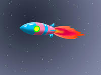 シンプル系イメージイラスト.7＜宇宙ロケット＞