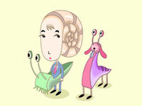 SFテーマのイラスト.7＜カタツムリ兄弟＞