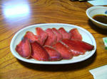 鹿の刺身