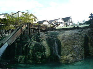 群馬県　草津温泉　湯畑