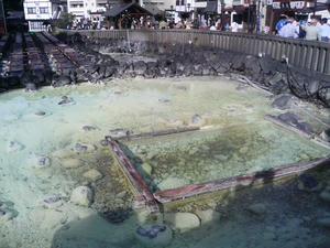 群馬県　草津温泉　湯畑