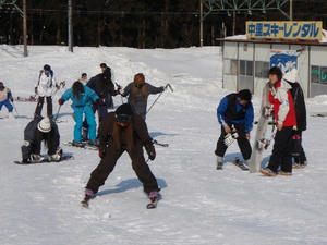 HEAVENとGLOWで合同雪山