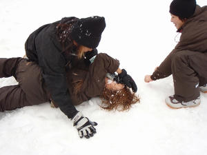 HEAVENとGLOWで合同雪山
