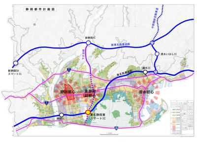 静岡市高速道路網図