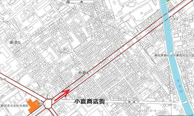 都市計画道路・丸子池田線　延長計画　小鹿地区