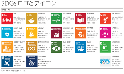 SDGsロゴとアイコン