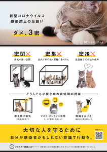 ３密ねこポスター