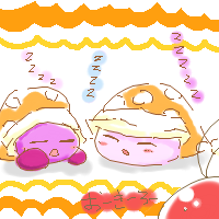帽子がおそろいなのはスリープカービィの資料が無かったため