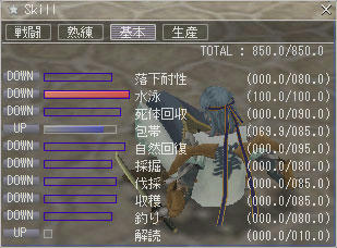 水泳down