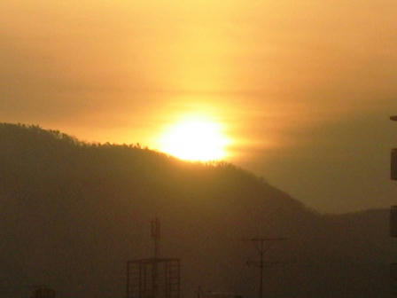 若草山からの朝日