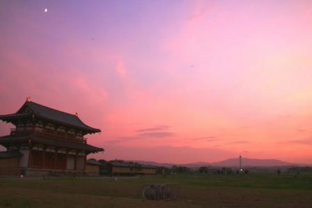 朱雀門と夕焼け