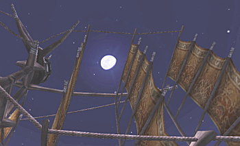 月と帆