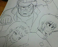せいんとでびる。描き途中。