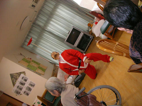 クリスマス皿回し