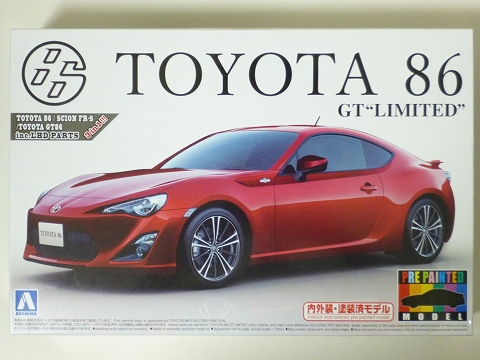 アオシマ 1/24 プリペイントモデル No.36 TOYOTA 86'12 ライトニングレッド