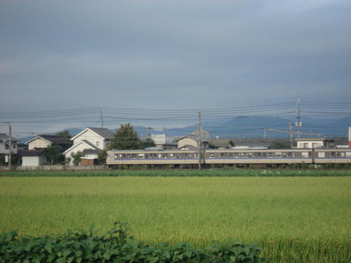 伯備線下り列車が清音駅に向かう