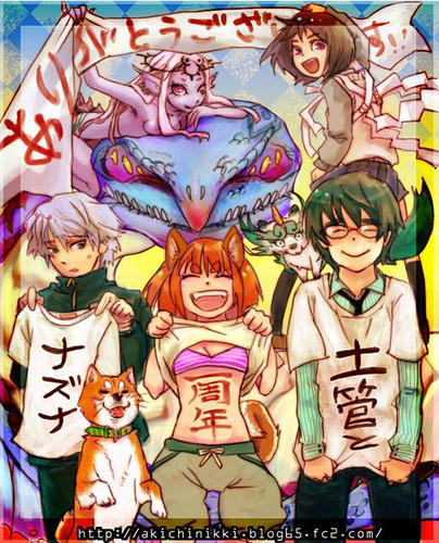 あきちさん1周年フリーイラスト