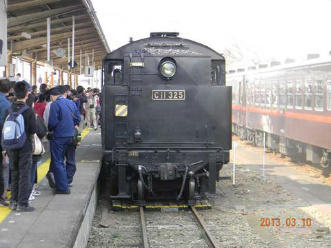真岡鐵道SL重連(2013年3月10日・下館駅)