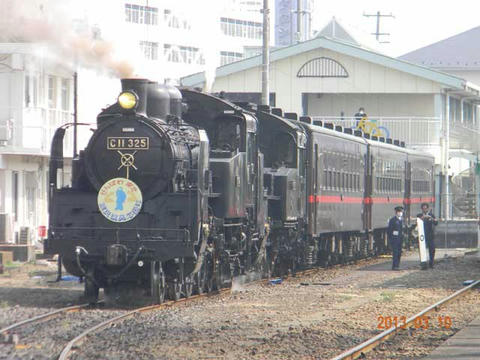 真岡鐵道SL重連（2013年3月10日・下館駅）