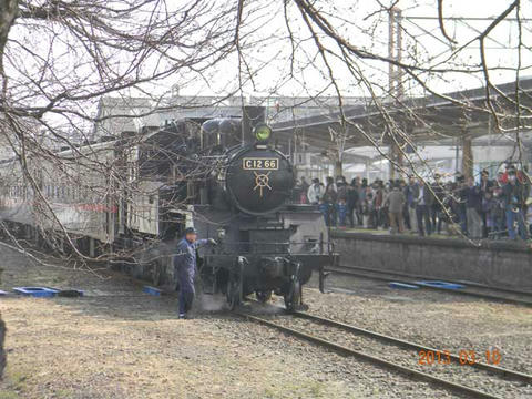 真岡鐵道SL重連（2013年3月10日・下館駅）