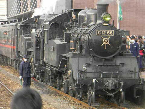 真岡鐵道SL重連（2013年3月10日・真岡駅）