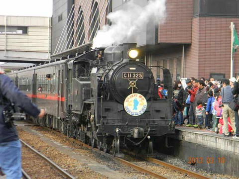 真岡鐵道SL重連(2013年3月10日・真岡駅)