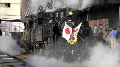 「SL単機重連運転」(2014年1月5日撮影)
