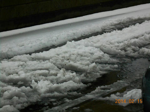 2014年2月15日の路面状況