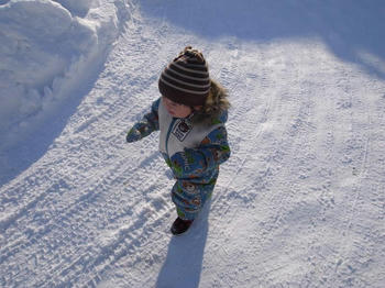 雪道を歩く♪