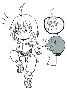 はいいろカービィとラタさま。