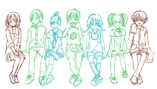 お年賀イラストの下書き