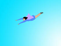 Wallpaper for PC desktop - 「Flying girl」