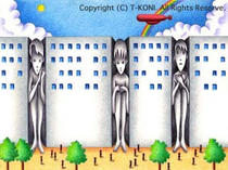 Town picture ・ Building ・ Fantasy art ・ Person illustration ・ Person picture