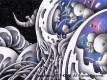 Mother ・ Science fiction ・ Alien ・ Colored pencil picture
