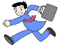 Going to work ・ Urgent business ・ Businessman who is hurrying up