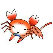 Crab and cat's collaborations character - Fish was captured