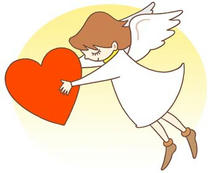 Heart, present, and love at Valentine's Day