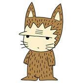 Cute ancient cat character - Neanderthal Cat
