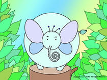 「Cartoon character &amp;quot;Elephant like butterfly&amp;quot;」