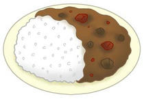 Curry and rice, curry, curry with rice, beef curry, and this place curry