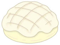 Melon bread, Danish pastry, and bread