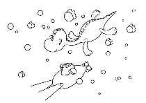 Lovely dinosaur - Dinosaur that swims in the ocean