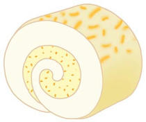 Roll cake, cake, Sweet cake, sweets, and cream
