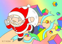 Christmas illustration and pictures - Busy Father Christmas